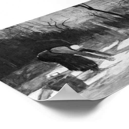 Van Gogh - Vrouwen die wasgoed uitspreiden op een  Poster (Hoek)