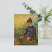 Van Gogh; Vrouwen zitten in gras,  kunst Briefkaart (Staand voorkant)