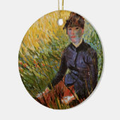 Van Gogh; Vrouwen zitten in gras,  kunst Keramisch Ornament (Links)