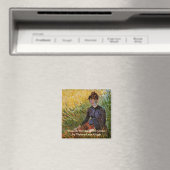 Van Gogh; Vrouwen zitten in gras,  kunst Magneet (Insitu (Vaatwasser))