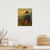 Van Gogh; Vrouwen zitten in gras,  kunst Poster (Keuken)