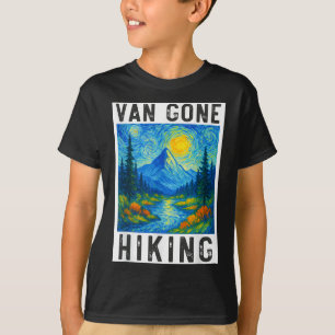 Van Gogh Wandelen, Kamperen Bergen Natuur, Grappig T-shirt