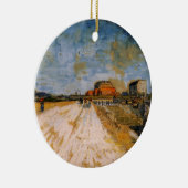 Van Gogh Wandelend langs de Parijse Wallen Keramisch Ornament (Rechts)
