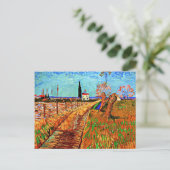 Van Gogh - Weg door een Gebied met Wilgen Briefkaart (Staand voorkant)