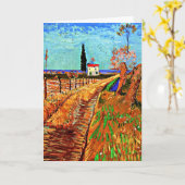 Van Gogh - Weg door een Gebied met Wilgen Kaart (Gele Bloem)