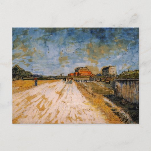 Van Gogh Weg langs de Parijse Wallen Briefkaart (Voorkant)