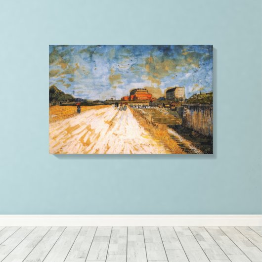 Van Gogh Weg langs de Parijse Wallen Canvas Afdruk (Insitu (Houten vloer))