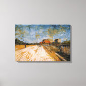 Van Gogh Weg langs de Parijse Wallen Canvas Afdruk (Voorkant)