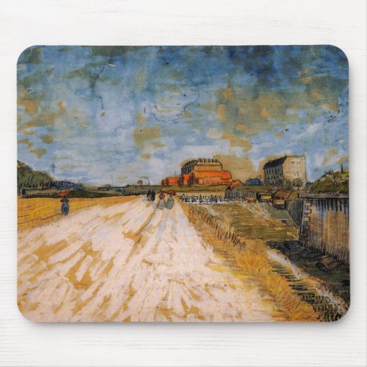 Van Gogh Weg langs de Parijse Wallen Muismat (Voorkant)