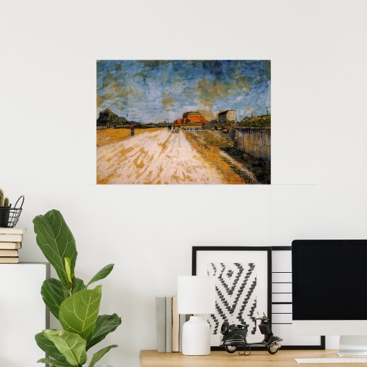 Van Gogh Weg langs de Parijse Wallen Poster (Thuiskantoor)