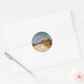 Van Gogh Weg langs de Parijse Wallen Ronde Sticker (Envelop)