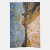 Van Gogh Weg langs de Parijse Wallen Theedoek (Verticaal)