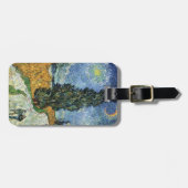 Van Gogh weg met cipressen impressionisme Bagagelabel (Voorkant horizontaal)
