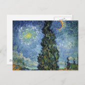 Van Gogh weg met cipressen impressionisme Briefkaart (Voorkant / Achterkant)