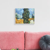 Van Gogh weg met cipressen impressionisme Canvas Afdruk (Insitu (Woonkamer))