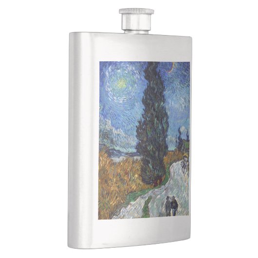 Van Gogh weg met cipressen impressionisme Flacon (Rechts)