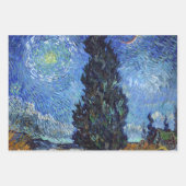 Van Gogh weg met cipressen impressionisme Inpakpapier Vel (Voorkant)