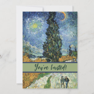 Van Gogh Weg Met Cipressen Impressionisme Kaart