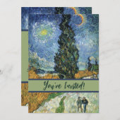 Van Gogh weg met cipressen impressionisme Kaart (Voorkant / Achterkant)