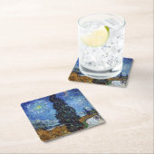 Van Gogh weg met cipressen impressionisme Kartonnen Onderzetters (Insitu)