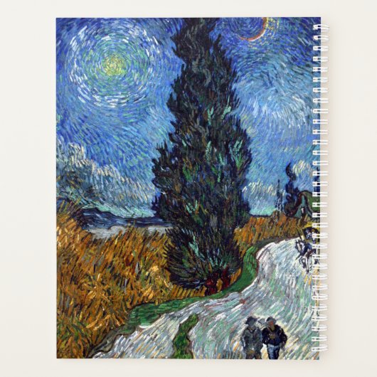 Van Gogh weg met cipressen impressionisme Planner (Achterkant)