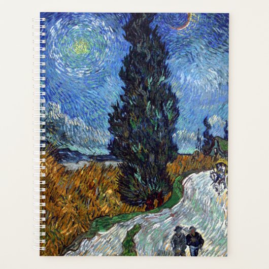 Van Gogh weg met cipressen impressionisme Planner (Voorkant)