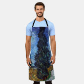 Van Gogh weg met cipressen impressionisme Schort (Gedragen)