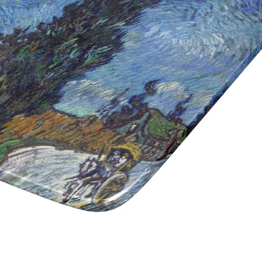 Van Gogh weg met cipressen impressionisme Snijplank (Hoek)