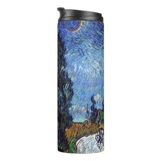 Van Gogh weg met cipressen impressionisme Thermosbeker (Geroteerd rechts)