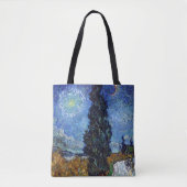 Van Gogh weg met cipressen impressionisme Tote Bag (Voorkant)