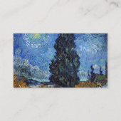 Van Gogh weg met cipressen impressionisme Visitekaartje (Achterkant)