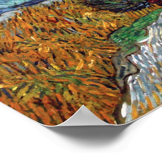 Van Gogh - weg met Cypresses Fine Art Poster (Hoek)