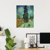 VAN GOGH - WEGEN MET CYPRESS EN STAR POSTER (Thuiskantoor)