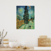 VAN GOGH - WEGEN MET CYPRESS EN STAR POSTER (Keuken)
