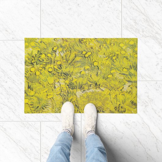 Van Gogh-weide - Heldergele veldbloemen Deurmat (Binnen)