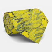 Van Gogh Weide - Heldergele veldbloemen Stropdas (Opgerold)