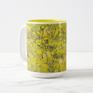 Van Gogh-weide - Heldergele veldbloemen Tweekleurige Koffiemok
