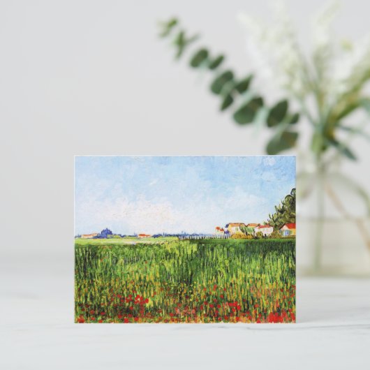 Van Gogh - Weide met klaprozen Briefkaart (Staand voorkant)