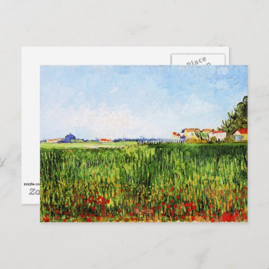 Van Gogh - Weide met klaprozen Briefkaart (Voorkant / Achterkant)