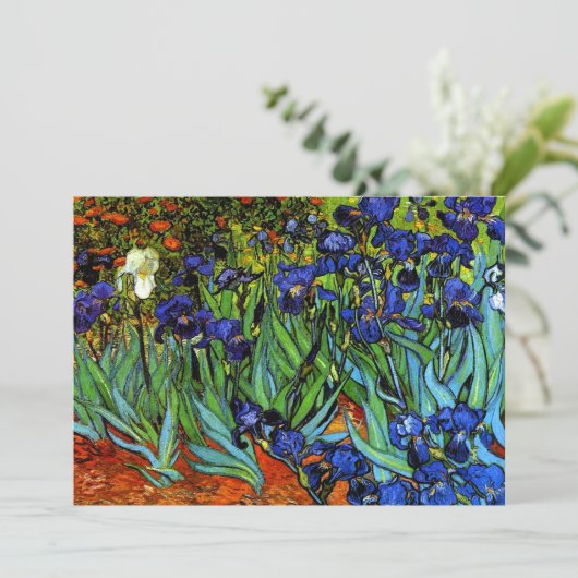 Van Gogh - Wenskaart Irises (Staand voorkant)