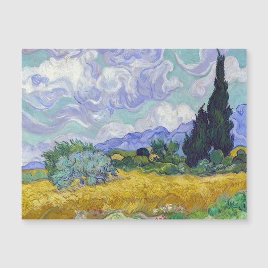 Van Gogh - Wheat Field Cypresses Magnetic Kaart (Voorkant)