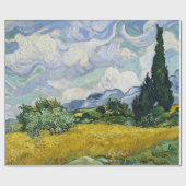 Van Gogh Wheat Field Cypresses Painting Cadeaupapier (Vlak)