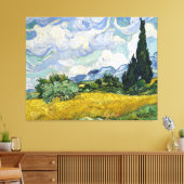 Van Gogh Wheat Field Cypresses Painting Canvas Afdruk (Insitu (Woonkamer))