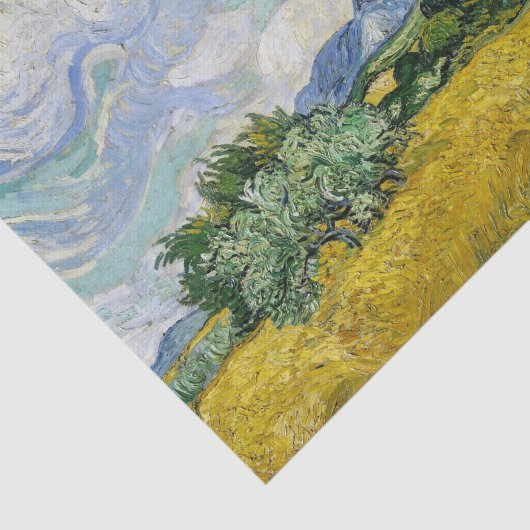 Van Gogh Wheat Field Cypresses Painting Tissuepapier (Detail)