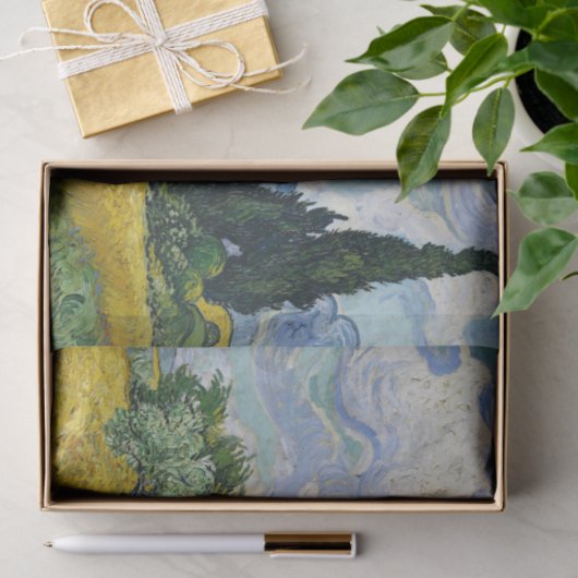 Van Gogh Wheat Field Cypresses Painting Tissuepapier (Geschenk)