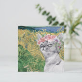 Van Gogh Wheat Field en Fancy kat (Staand voorkant)