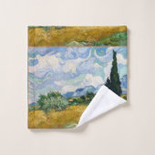  Van Gogh Wheat Field met Cypresses Bad Handdoek (Wasdoekje)