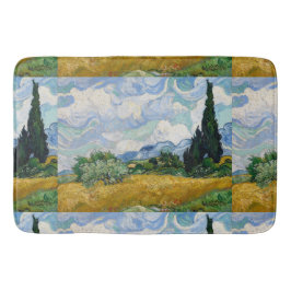  Van Gogh Wheat Field met Cypresses Badmat