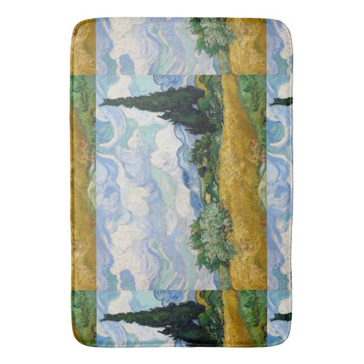  Van Gogh Wheat Field met Cypresses Badmat (Voorkant Verticaal)