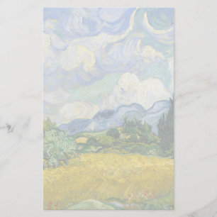 Van Gogh Wheat Field met Cypresses Briefpapier